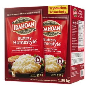 Idahoan Buttery Homestyle Mashed Potatoes, 12 x 113 g