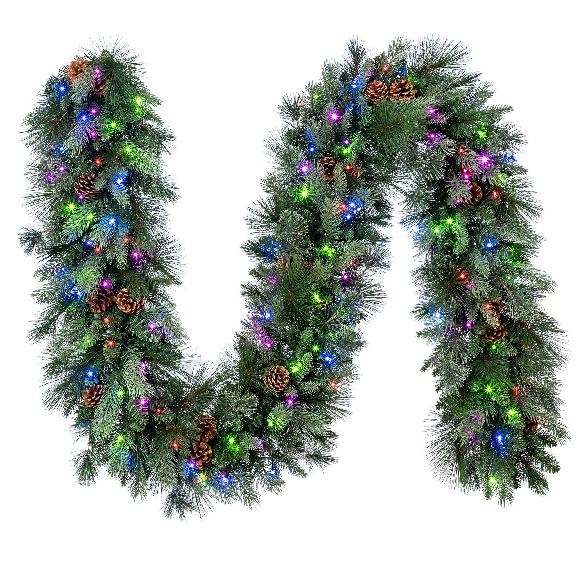 9' Pre-lit Greenery Garland with Twinkle Lights