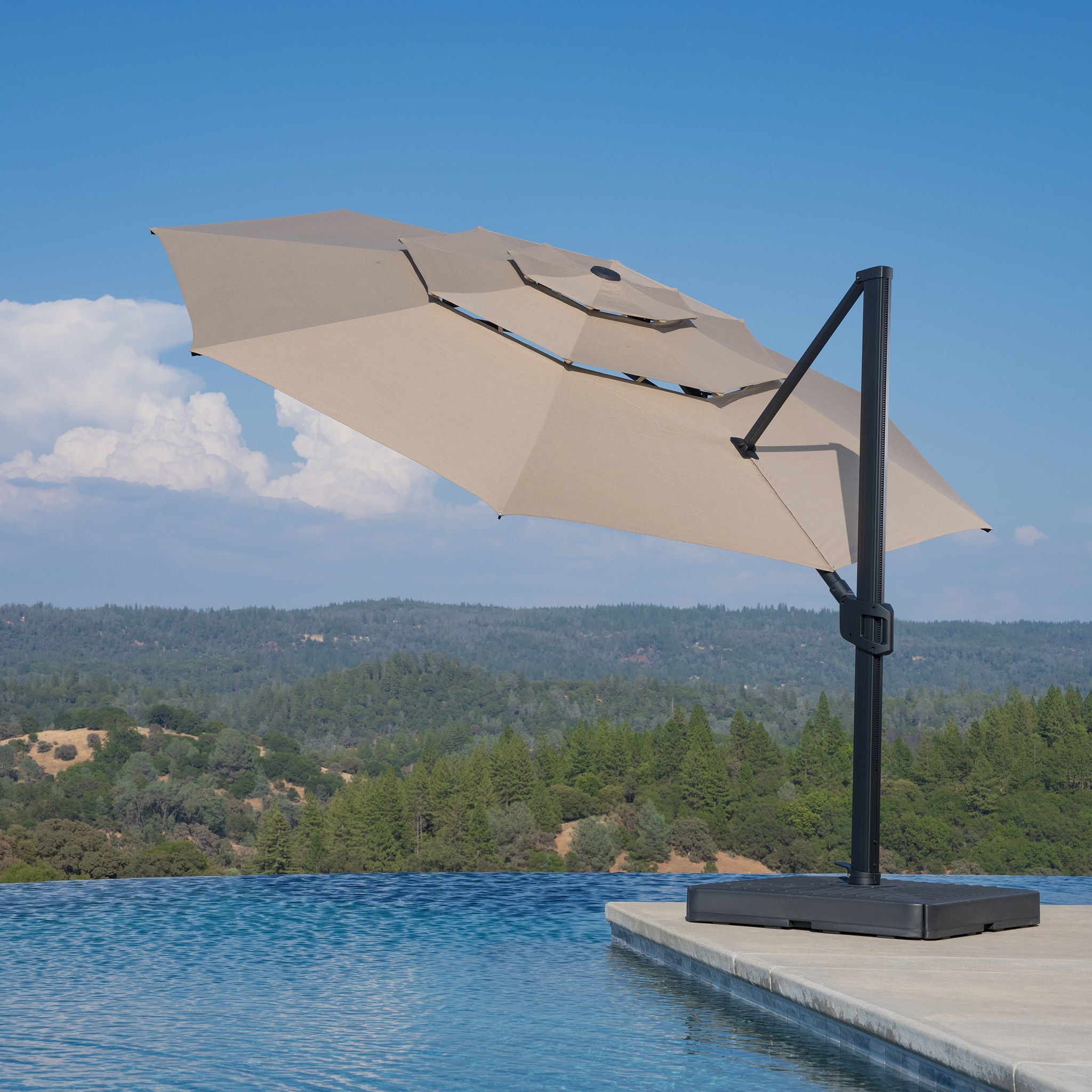 11 patio umbrella 3 tier Replacement Canopy for ft Triple-Tier Provide a perfect shade for your patio PatioKingdom 9FT Outdoor Umbrella, Autotilt