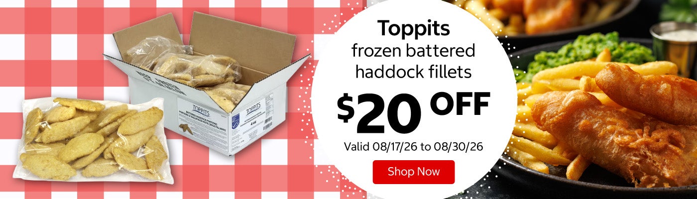 Toppits frozen battered haddock fillets $20 OFF Valid 08/17/26 to 08/30/26 Shop Now 