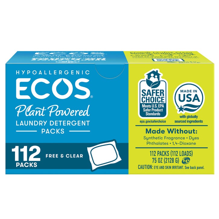 ECOS Laundry Detergent Packs, Free & Clear, 112-count | Costco
