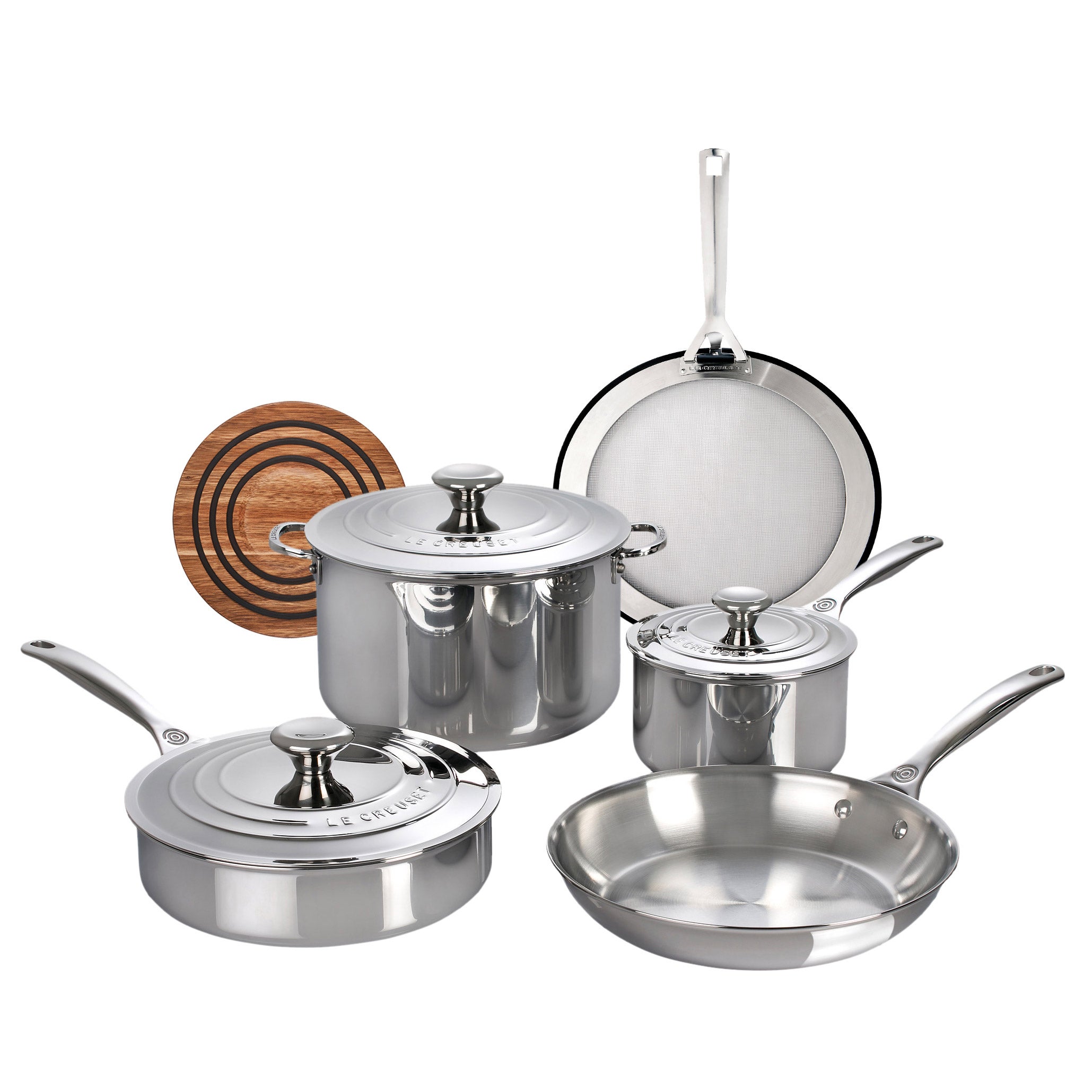 Le Creuset 9-piece Stainless Steel Cookware Set | Costco