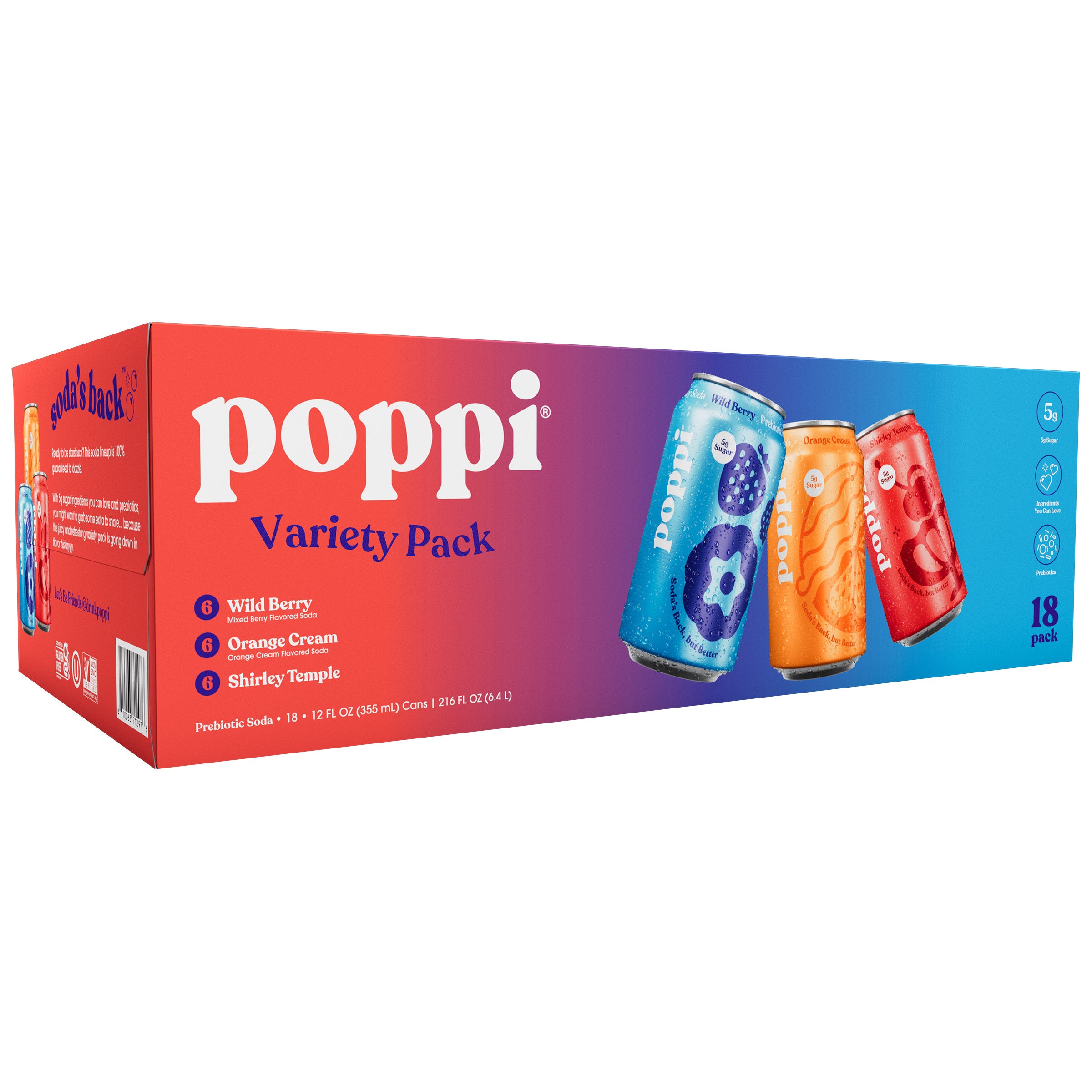 Pepopa　エックスショット7種類セット、※ジャンク扱い　大量セット Poppi Soda, Variety Pack, 12 fl oz, 18-count | Costco
