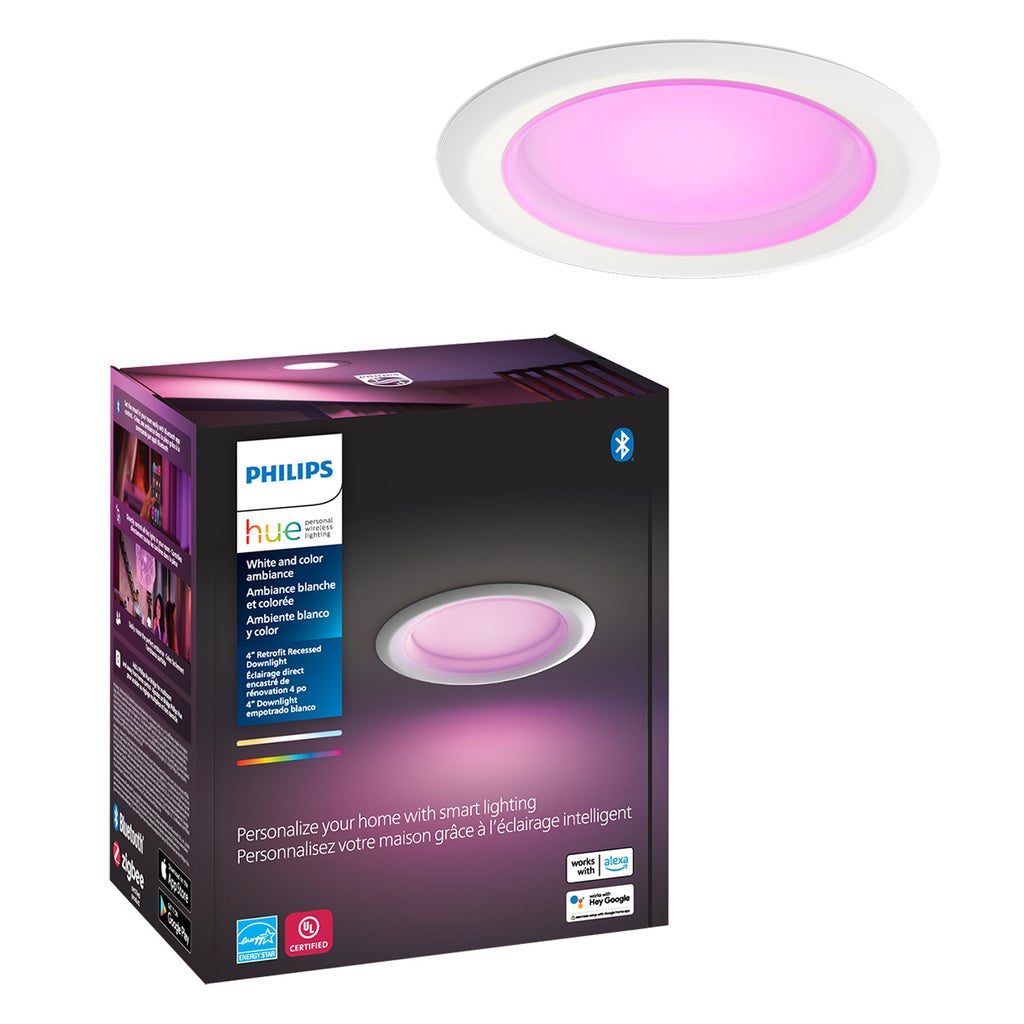 PHILIPS Hue 4” Retrofit Downlight 3個セット Philips Hue White and Color Ambiance Recessed Downlight 4