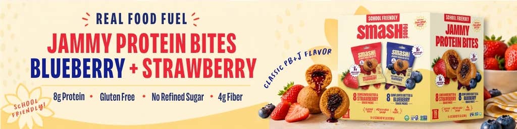 Smash Foods Superfood Jammy Protein Bites, Variety Pack, 1.8 oz, 16 ct