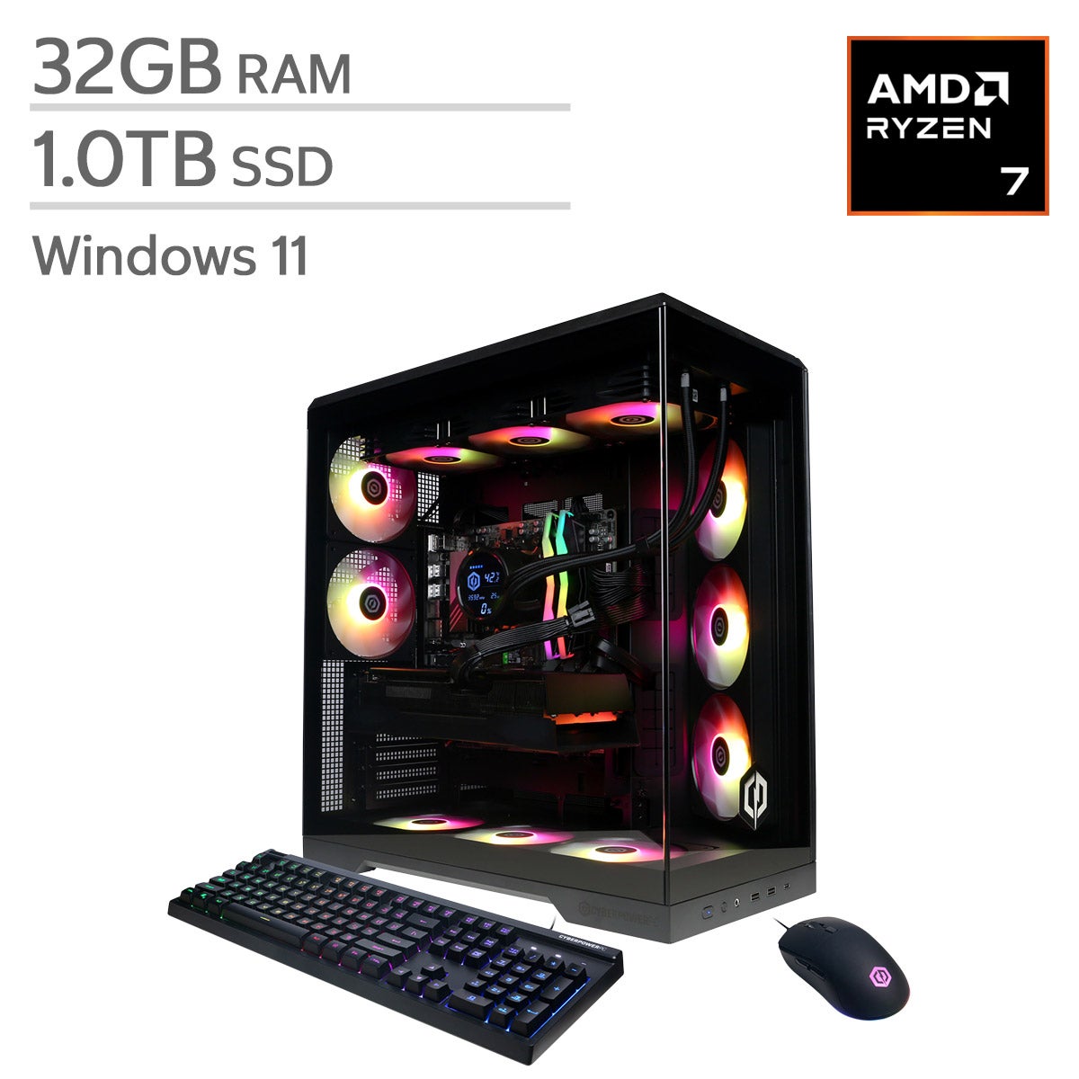 CyberPowerPC Gamer Supreme Gaming Desktop, AMD Ryzen 7 9800X3D