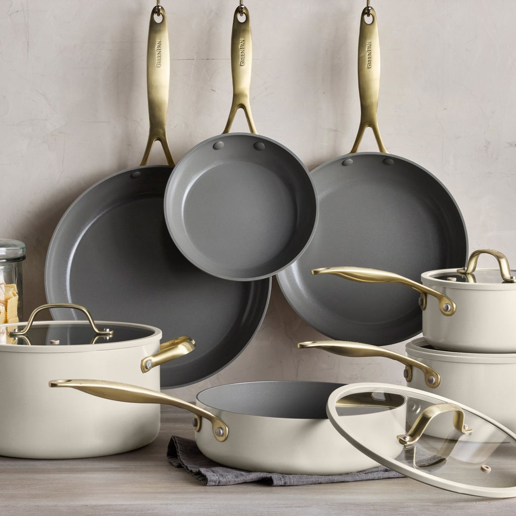 K*n様 【美品】MORABITO オーストリッチ グリーン ゴールド金具 ハン GreenPan Jewel Pro 11-piece Cookware Set | Costco