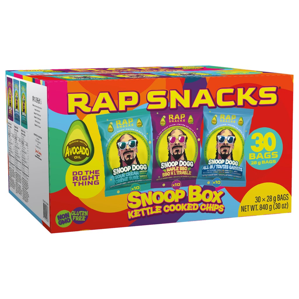 Rap Snacks Snoop Box Kettle Chips, 30 × 28 g | Costco