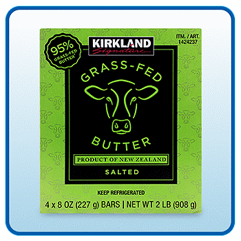 Kirkland Signature Grass-Fed Butter, 8 oz, 4-Count