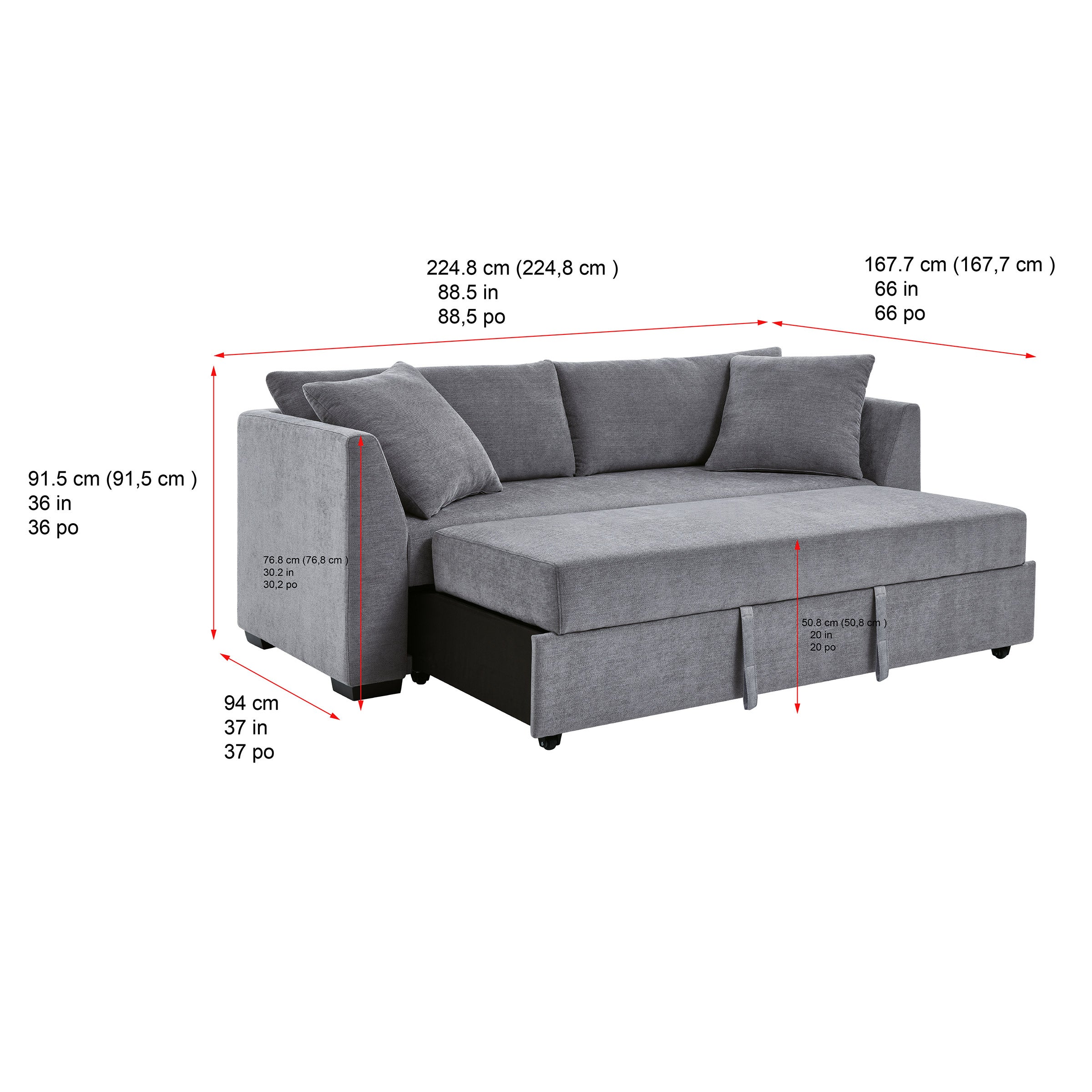 Thomasville Marion Fabric Convertible Sofa | Costco
