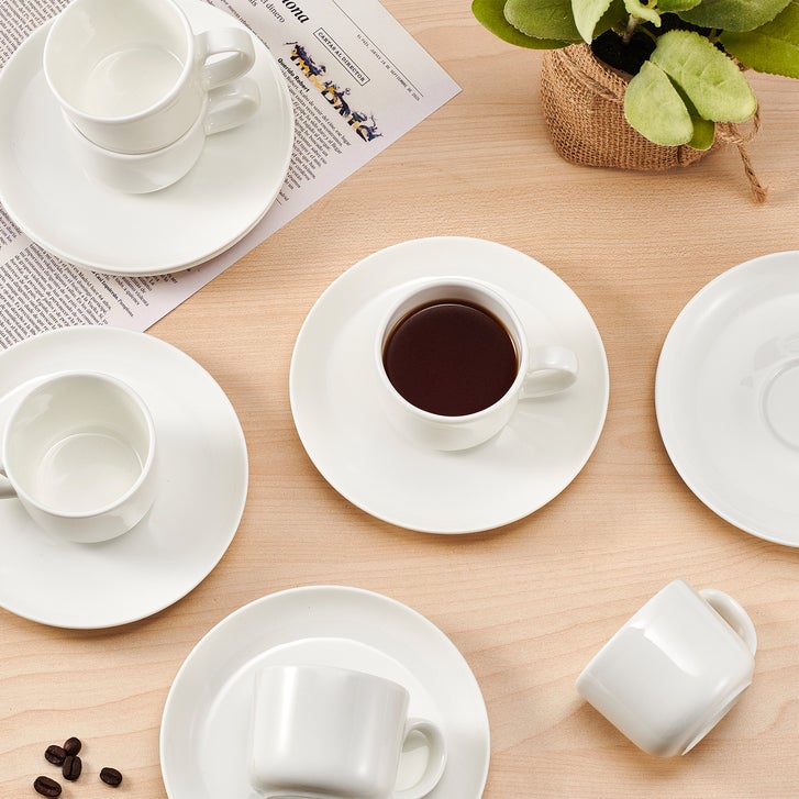 Mikasa Set of 6 Espresso Cups & Saucers | Costco Mikasa Set of 6 Espresso Cups & Saucers | Costco