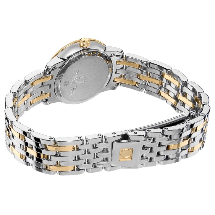 Omega De Ville Prestige Two Tone White Mother of Pearl Dial Quartz