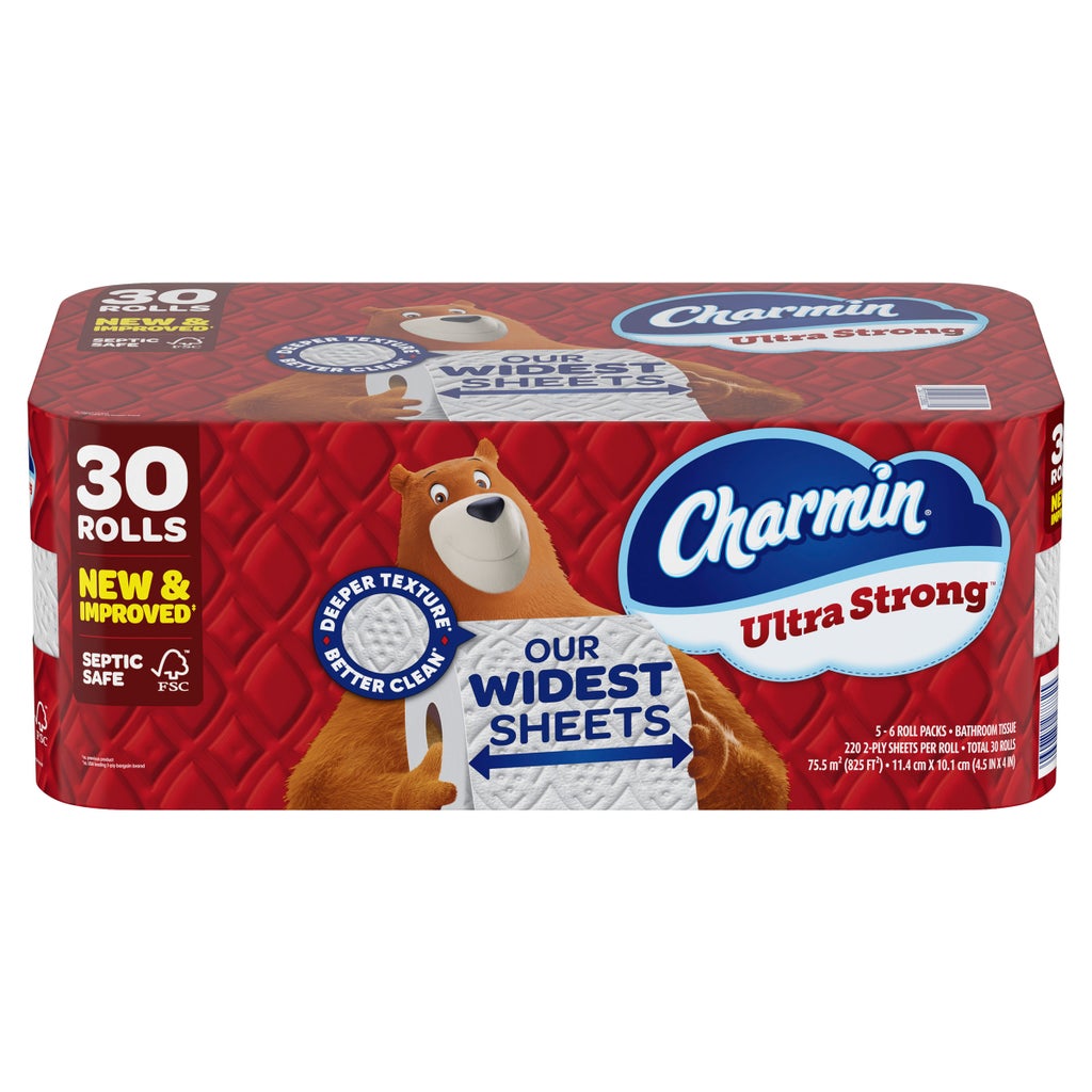 Charmin Ultra Strong Bath Tissue, 2-ply, 220 Sheets, 30 Rolls | Costco