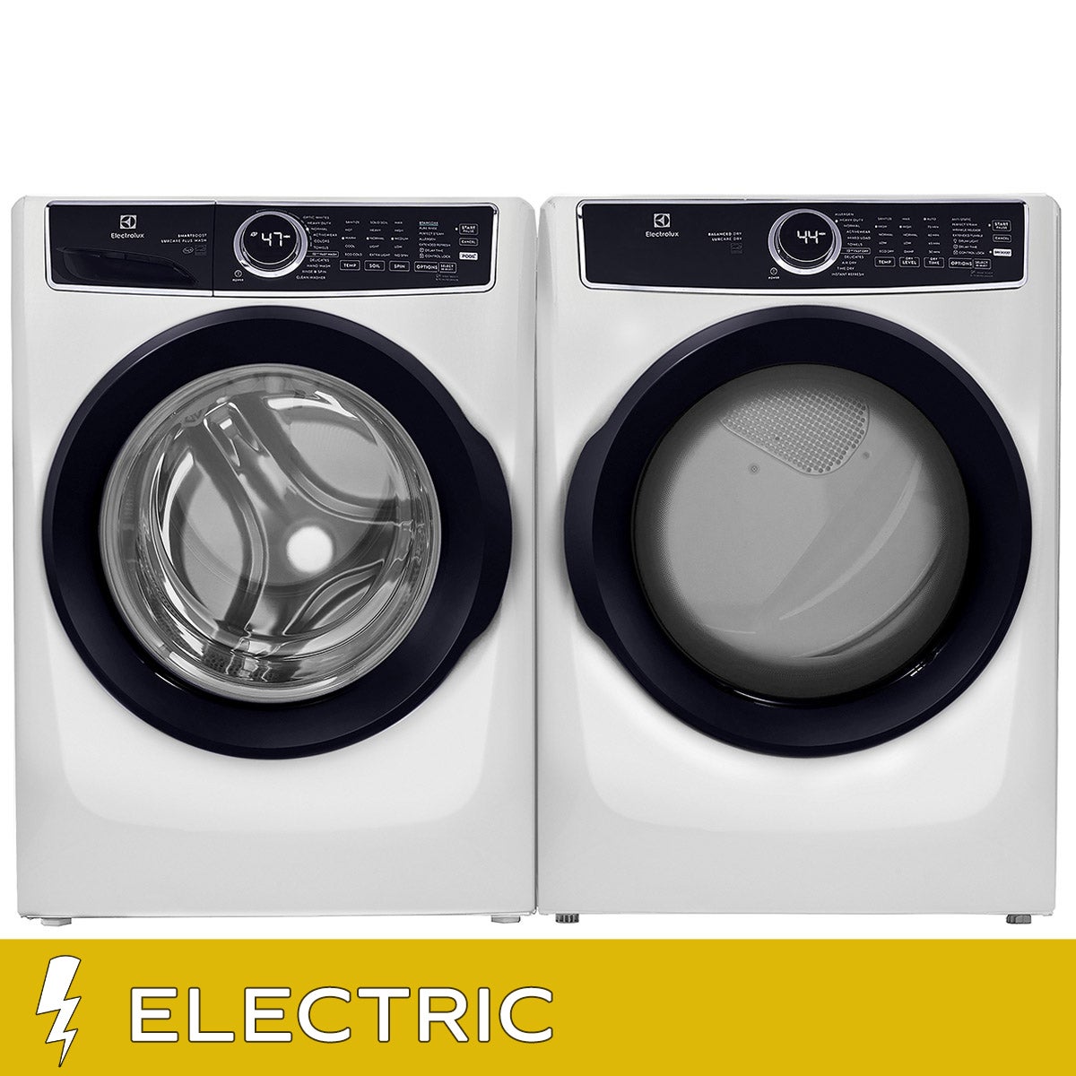 Electrolux Front Load 4.5 cu. ft. Washer With LuxCare Plus Wash and 8.0 cu. ft. ELECTRIC Dryer With Perfect Steam