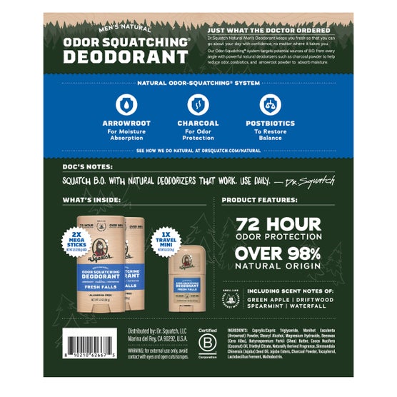 Dr. Squatch Fresh Falls Stick Deodorant Set | Costco