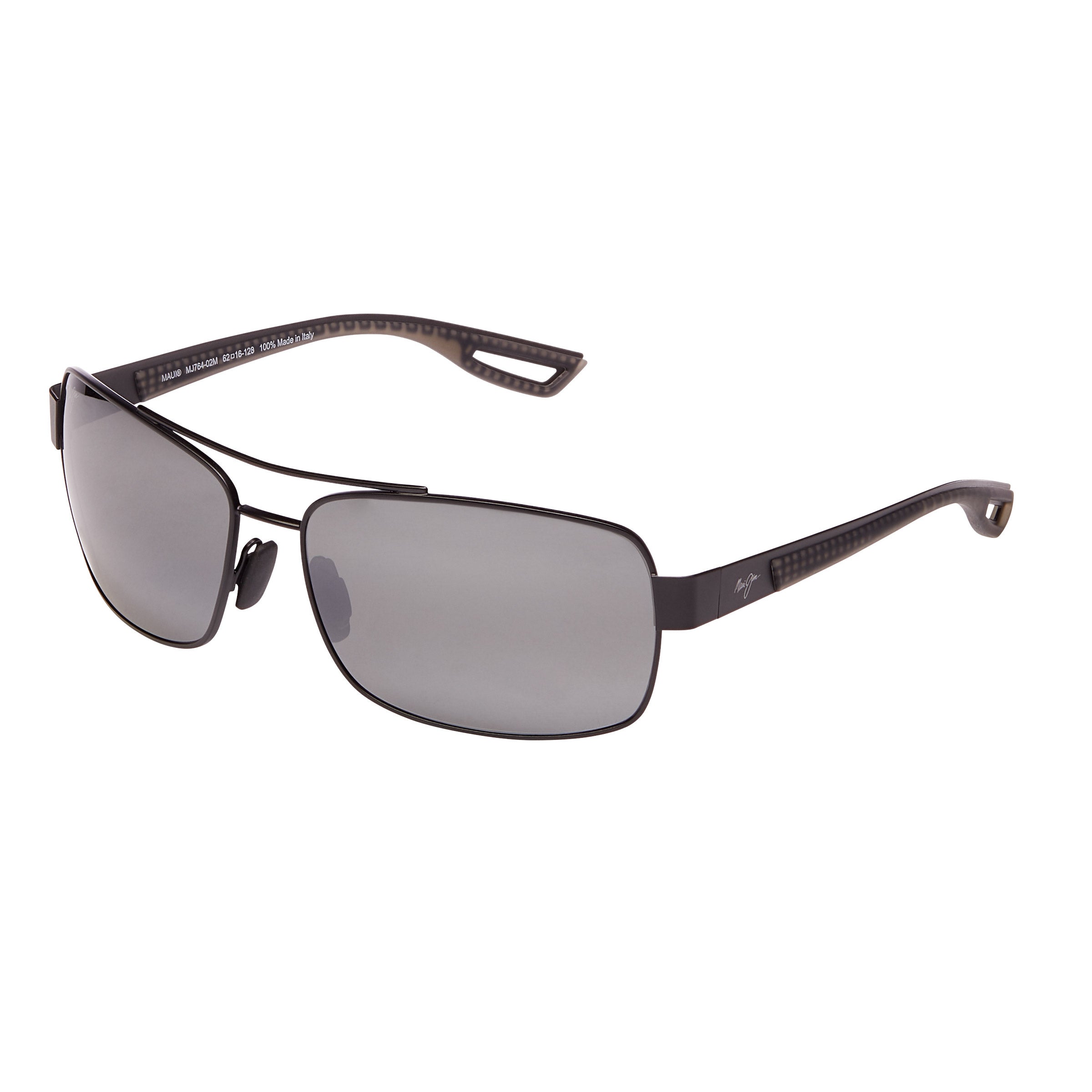 mauloa  Maui Jim Ola 764-02M Matte Black with Dark Translucent Gray Rubber