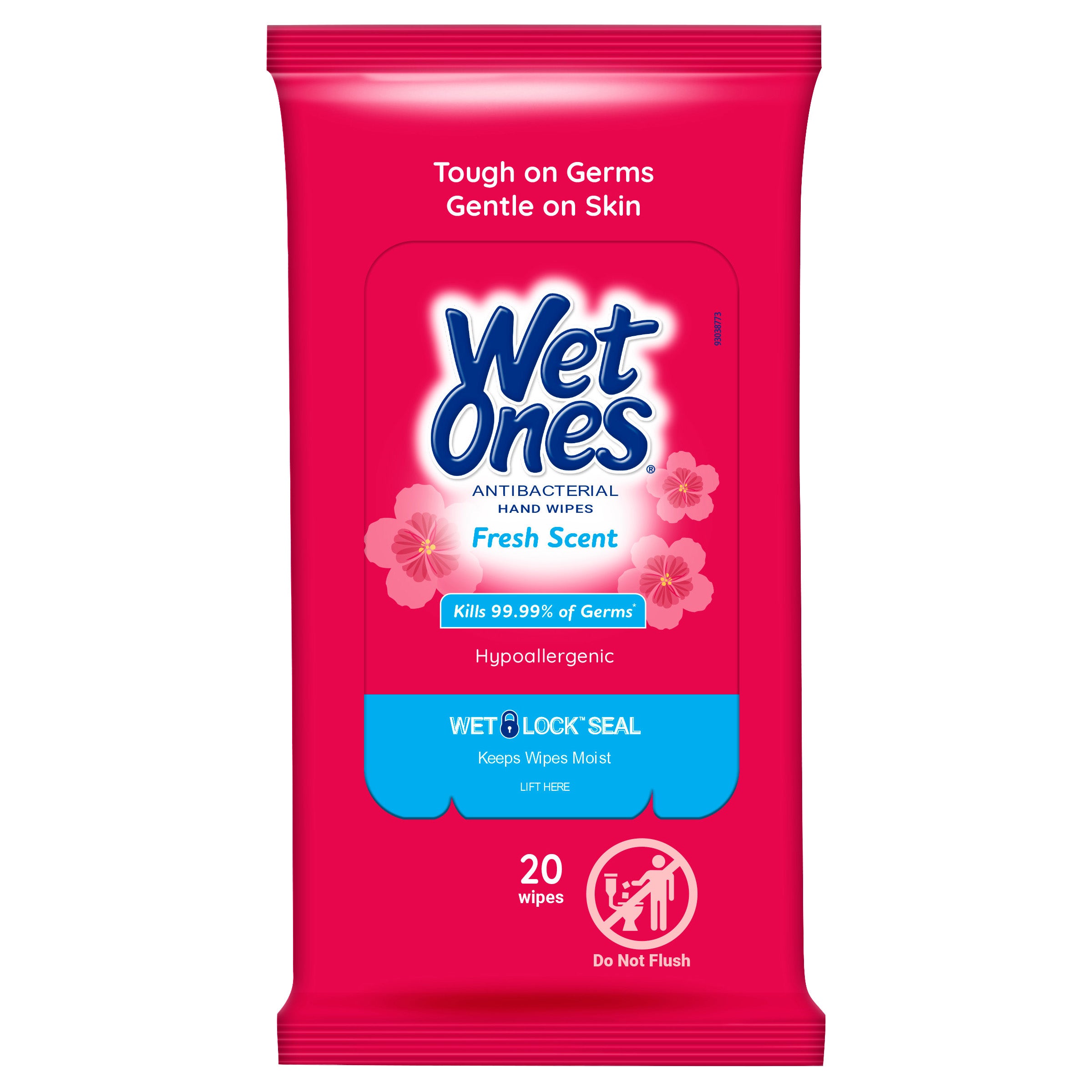 Wet Ones Antibacterial Hand Wipes, Fresh Scent, Travel Packs, 140