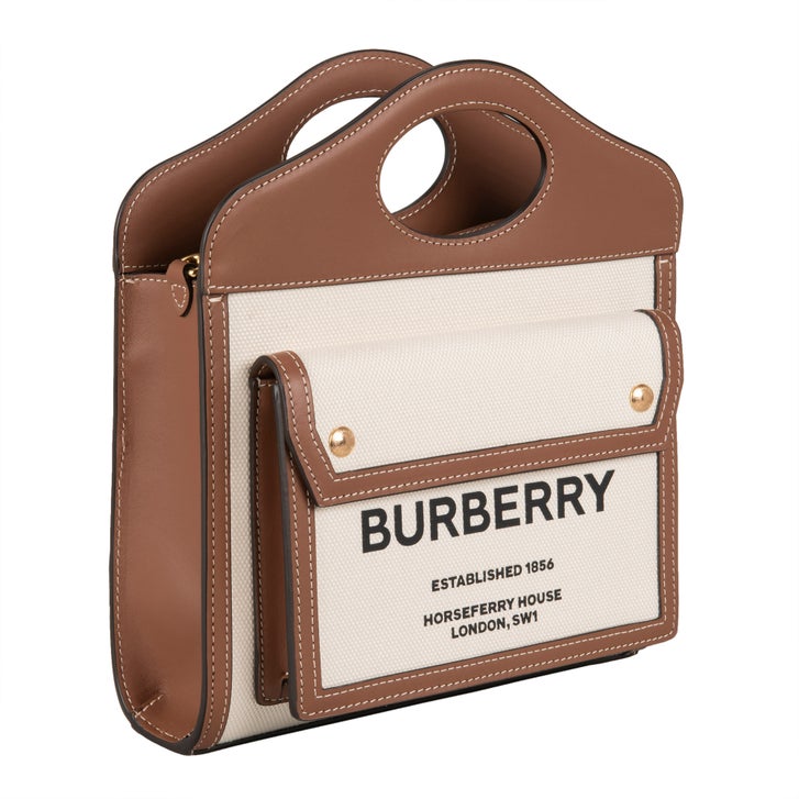 Burberry Mini Pocket Tote Bag Brown / Natural | Costco