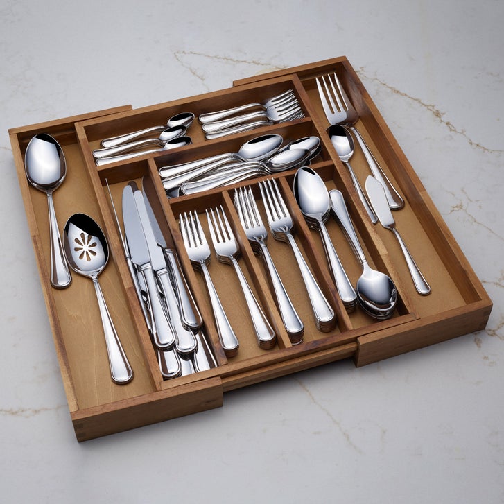 Mikasa Virtuoso 114-piece Flatware and Caddy Set | Costco