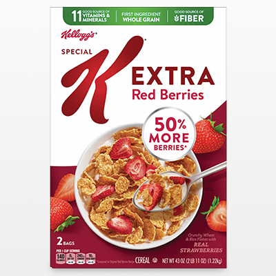 Kellogg's Special K Extra Red Berries Cereal, 21.5 oz, 2-Count