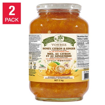 Vonbee Honey Citron and Ginger Flavoured Tea Base, 2 × 2 kg