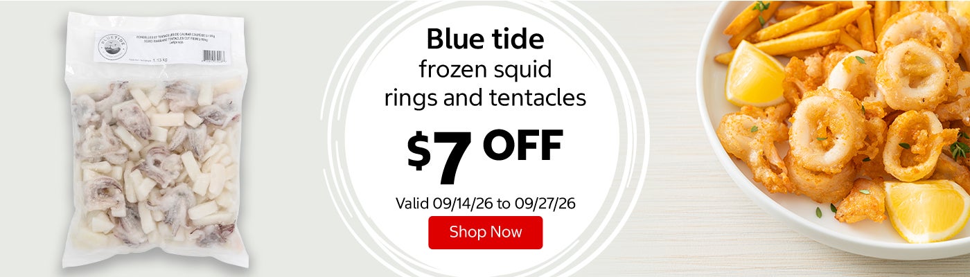 Blue tide frozen squid rings and tentacles $7 OFF Valid 09/14/26 to 09/27/26 Shop Now 