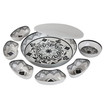 その他 加工食品 Susan 7-piece Melamine Lazy Susan with Cover | Costco