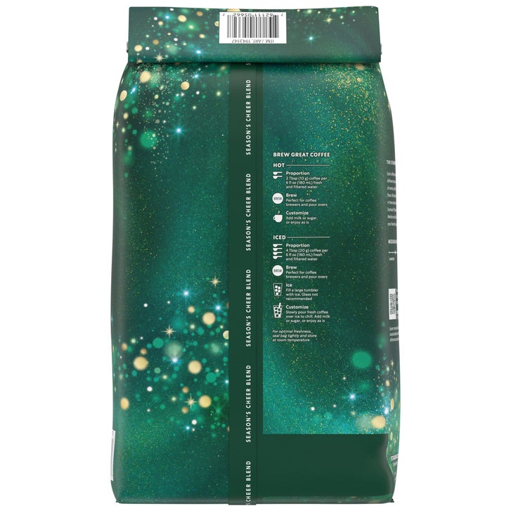 Starbucks Season's Cheer Blend Coffee, Medium Roast, Whole Bean, 2