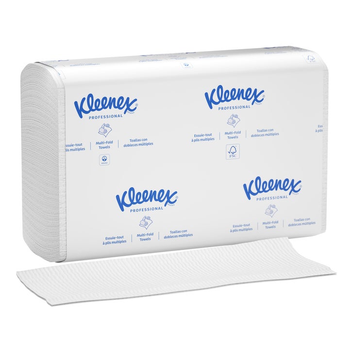 Kleenex Multifold Paper Towels 1-ply, White, 1 Case, 2400-count