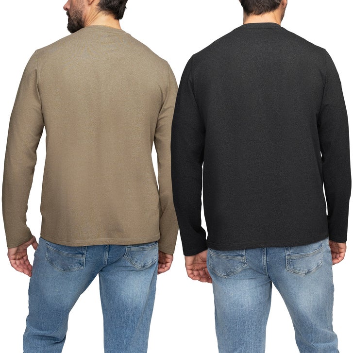 Rugged Elements Men's Long Sleeve Crew Tee, 2-pack | Costco