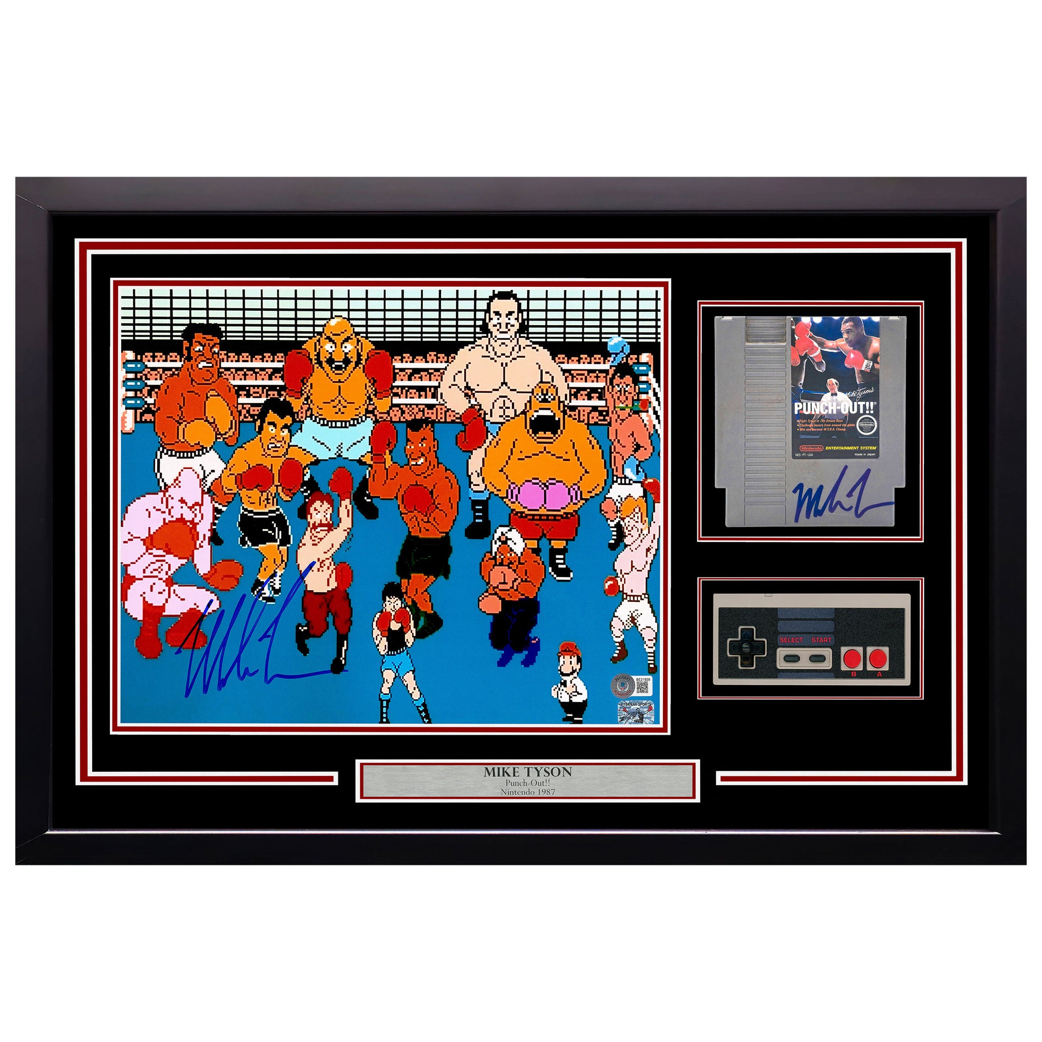 Mike Tyson Autographed Framed Nintendo Punch-Out!! Collage with