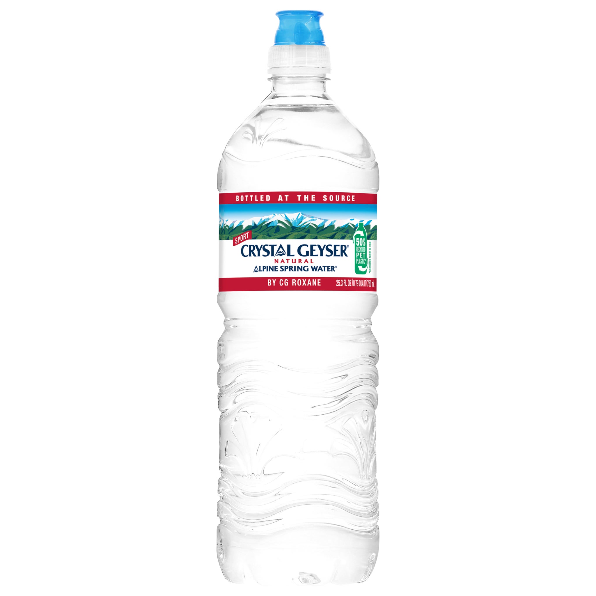 CRYSTAL GEYSER CAP SPRING WATER 24/25.3 OZ (18.98 QT)