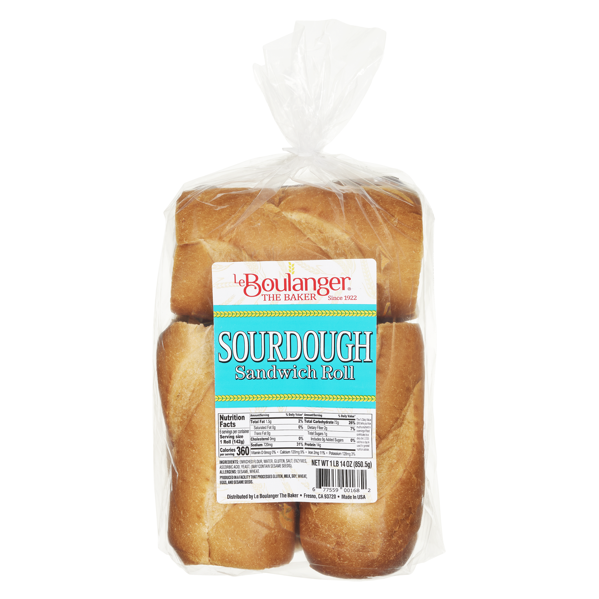 Le Boulanger The Baker Sourdough Sandwich Roll, 6 ct | Costco
