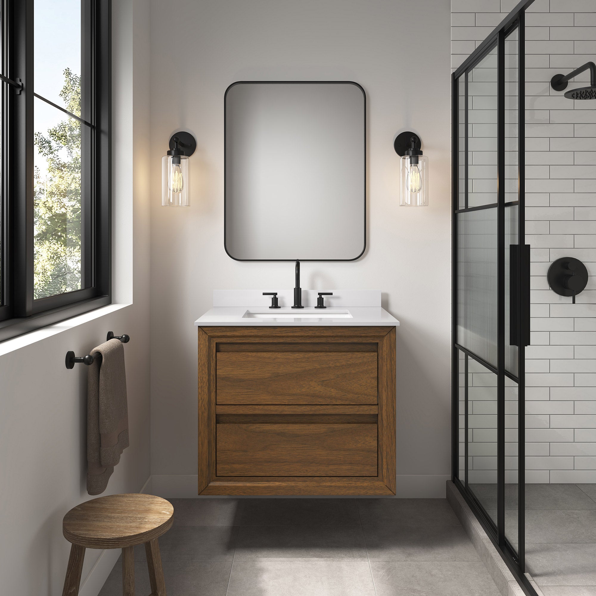 OVE Decors Tino Vanity in Pistachio Finish with Quartz Countertop