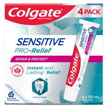 Colgate Sensitive Pro-Relief Repair and Prevent Toothpaste, 4 x 120 mL