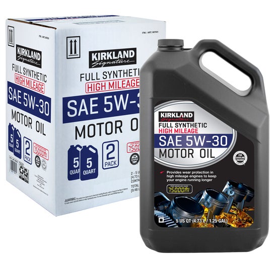 Kirkland Signature 5W-30 High Mileage Full Synthetic Motor Oil 5