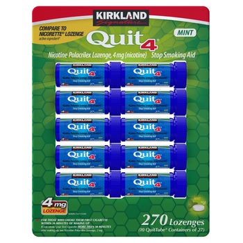 Kirkland Signature Quit Lozenges, 4 mg, 270 Pieces, 10 ct