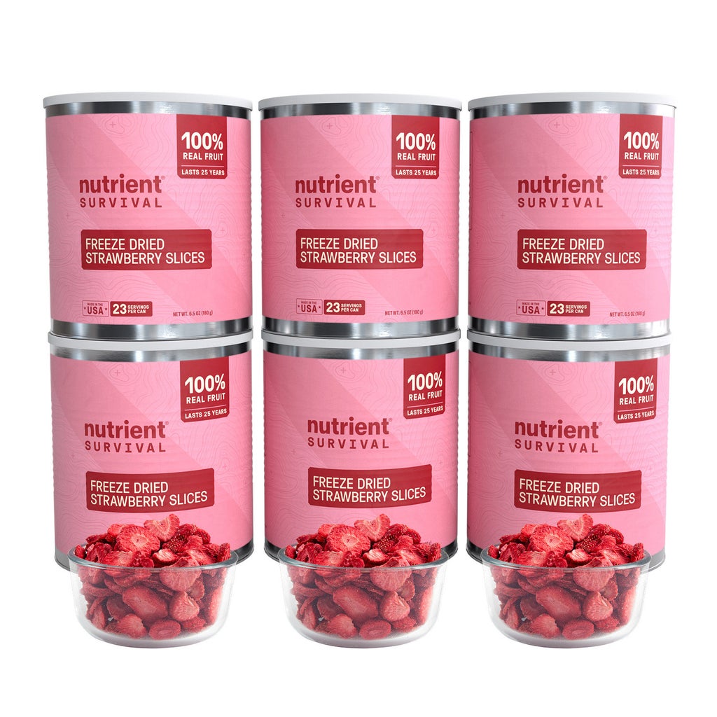 Nutrient Survival Freeze Dried Strawberries, 6-count, 138 Total