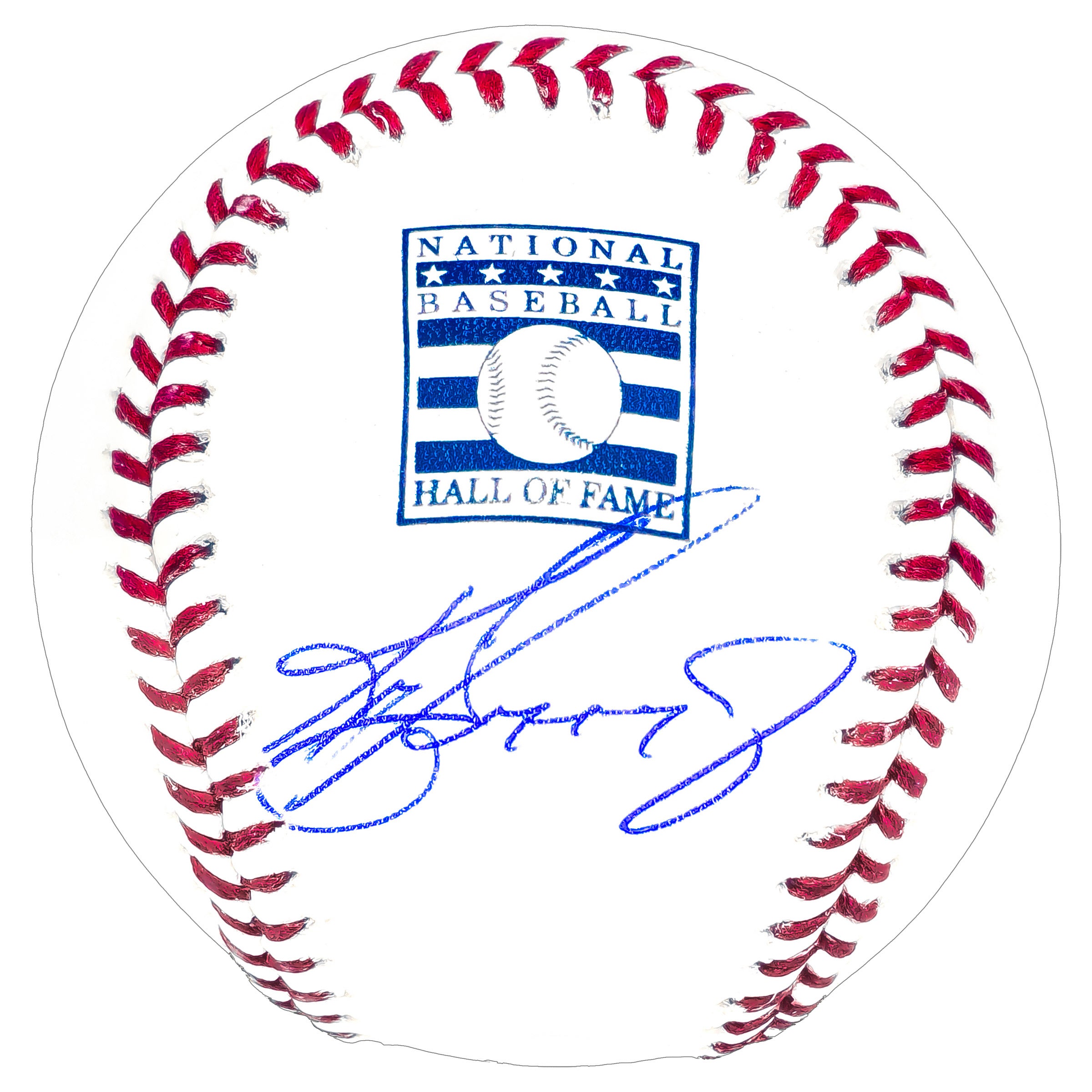 Ken Griffey Jr. Autographed Official Hall of Fame Logo MLB