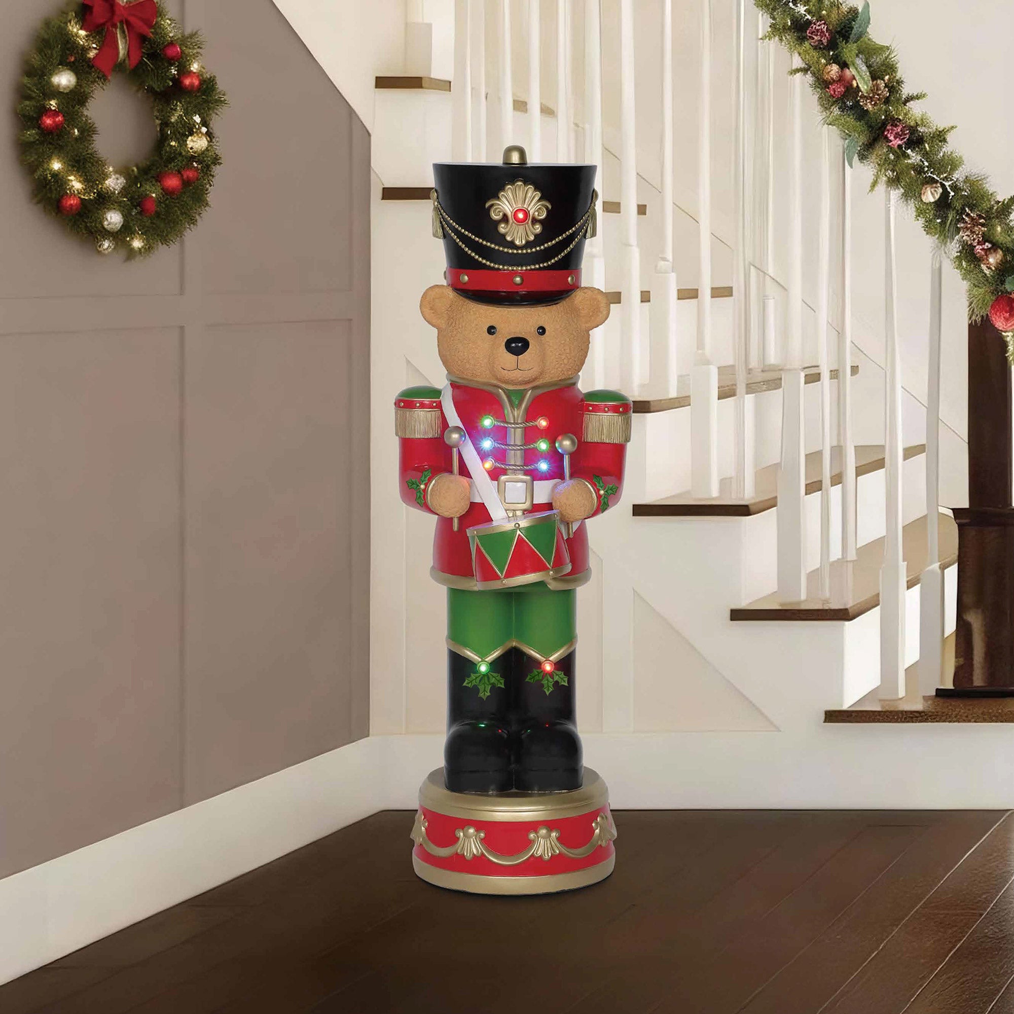 4' Nutcracker Bear with LED Lights