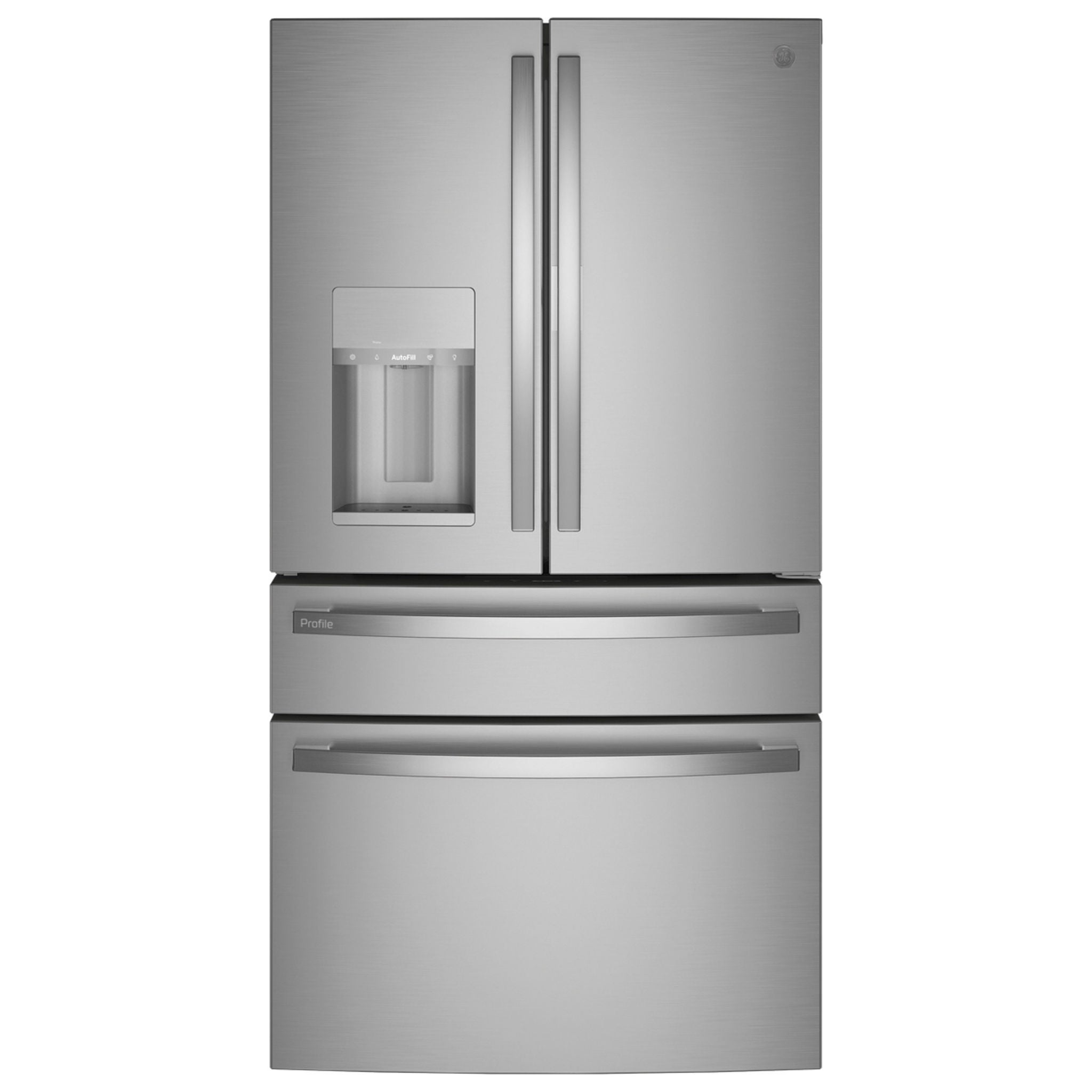 GE Profile 22.4 cu. ft. Counter Depth 4-Door French-Door Refrigerator with AutoFill Water, Door-in-Door, WiFi