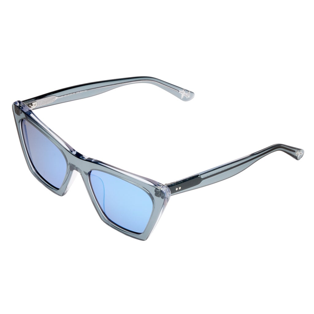 Maui Jim Kini Kini B849-27E Steel Blue with Crystal Blue Hawaii