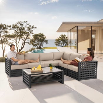 MoDe Halifax 7-piece Modular Outdoor Seating Set | Costco