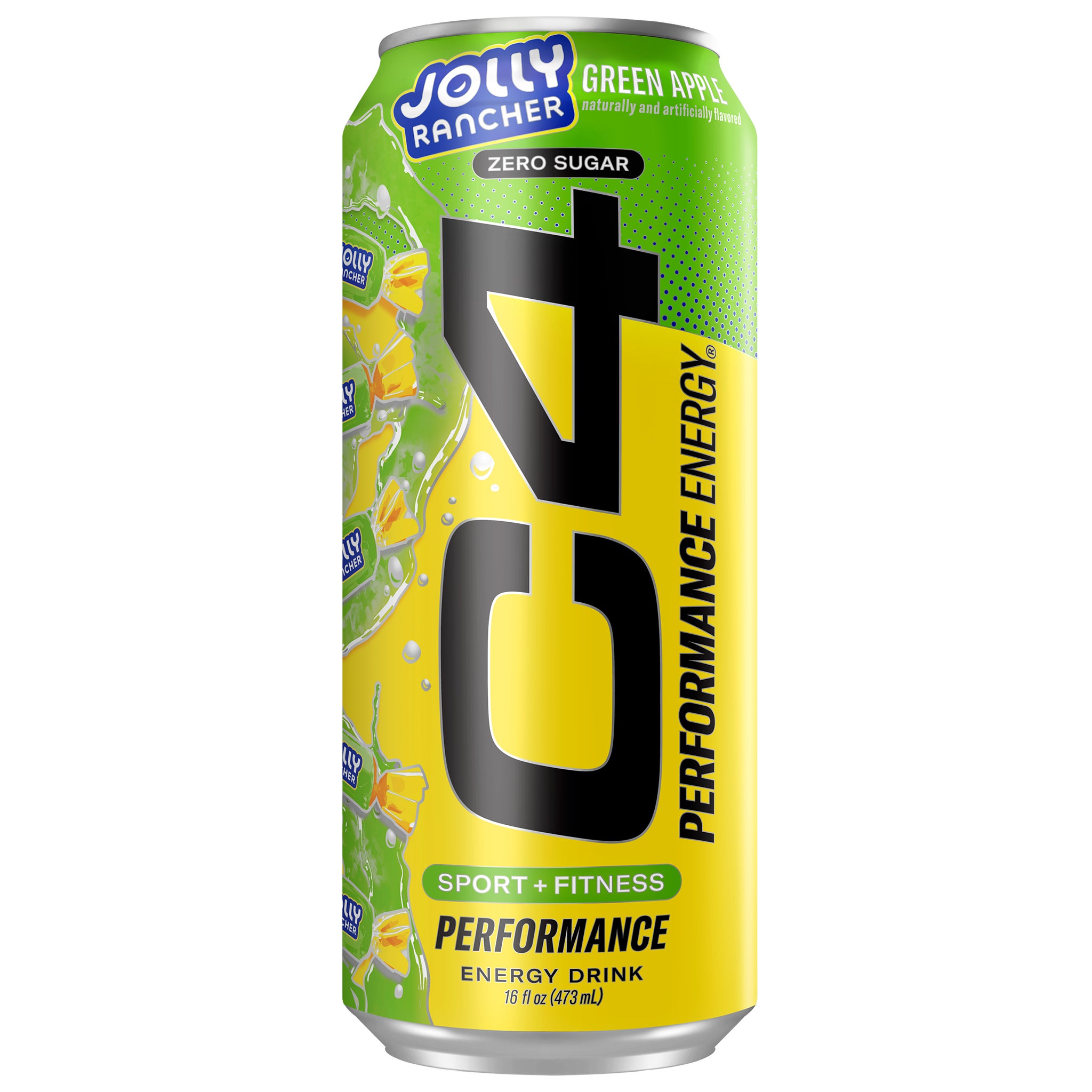 C4 Energy Drink, Zero Sugar, Jolly Rancher Green Apple, 16 fl oz