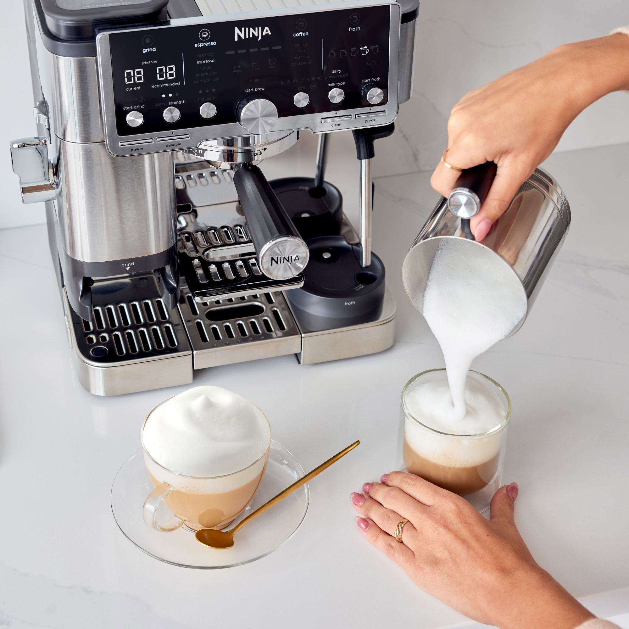 Ninja Luxe Café Pro Espresso Machine with Coffee, Cold Brew, Hot