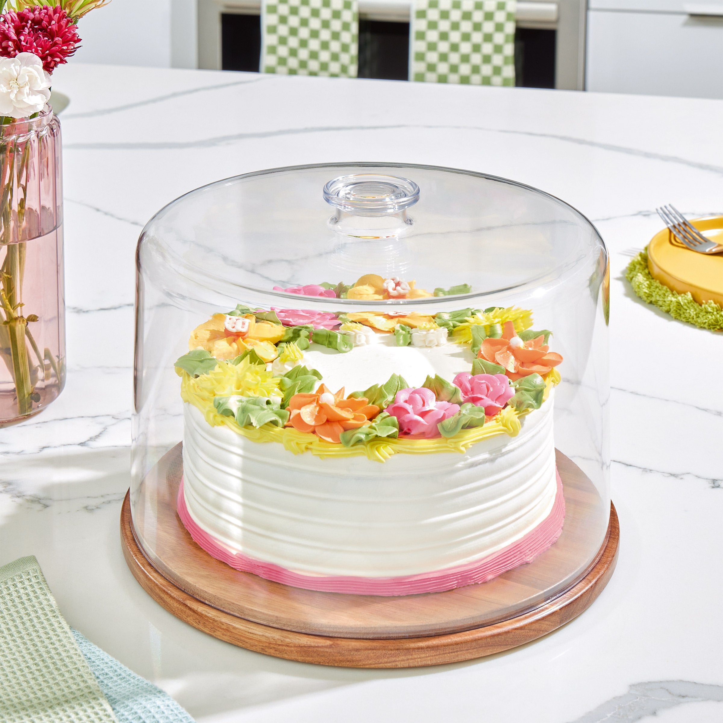 iDESIGN Wood Cake Plate with Dome Lid | Costco