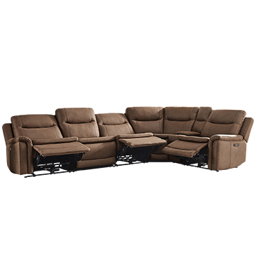 Simms Fabric Power Reclining Sectional with Power Headrests