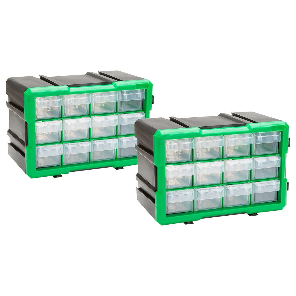 Steel Vision Interlocking Storage Containers 12 Drawer, 2-pack | Costco