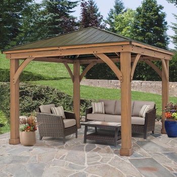 Yardistry Gazebo 12 ft. × 12 ft. with Aluminium Roof