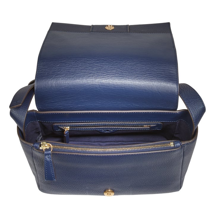 Tory Burch Block T Satchel, Royal Navy | Costco